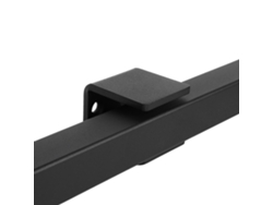 Pasamanos de diseño cuadrado negro - 60 cm 2 soportes IVOL
