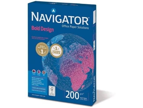 Papel de Impresión y Laser NAVIGATOR Multiusos Bold Design Blanco A4 (200 g/m²)