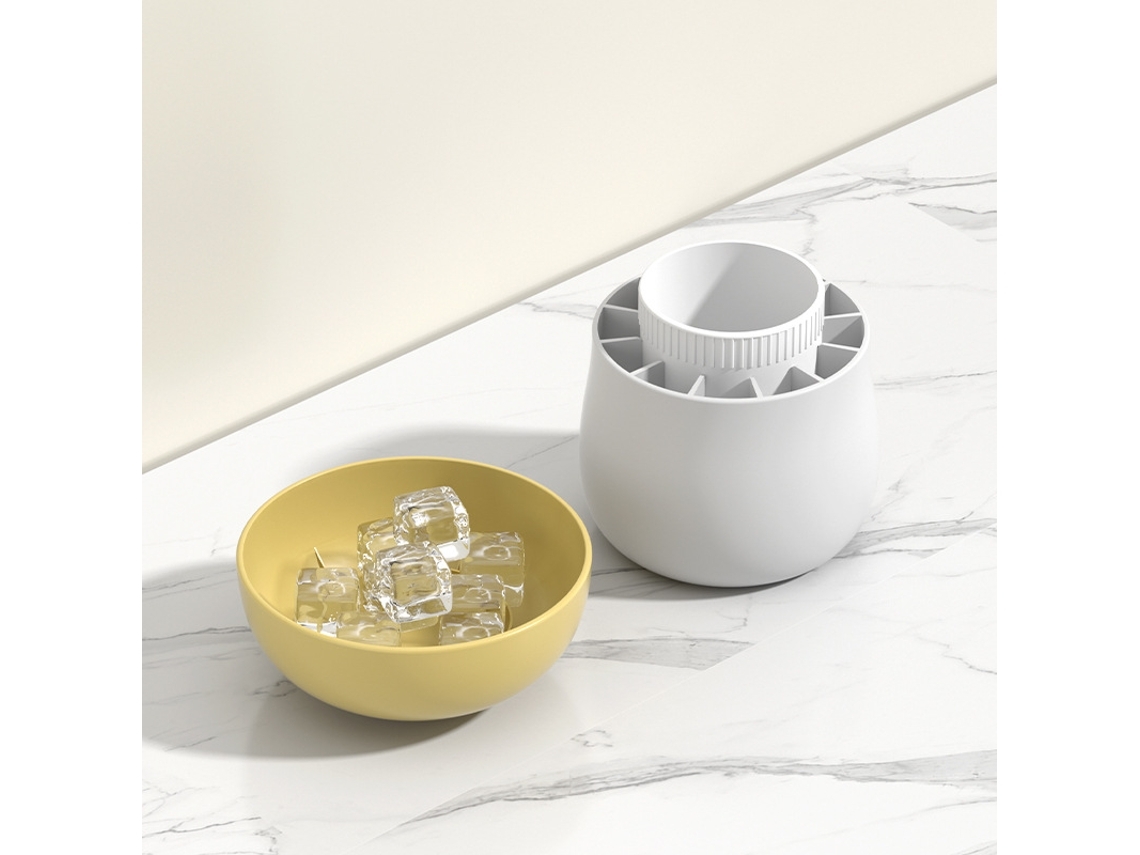 Moldes de silicona extraíbles para cubos de hielo con forma de hongo y tapa para bebidas, vino, cerveza y whisky, Gusshious (amarillo)