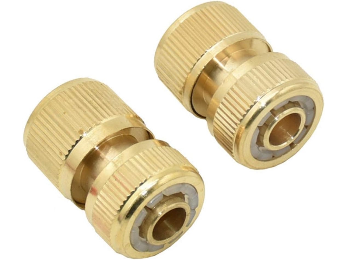 Conector De Reparación Manguera Latón 1/2" Conexión Rápida 16 Mm Latón