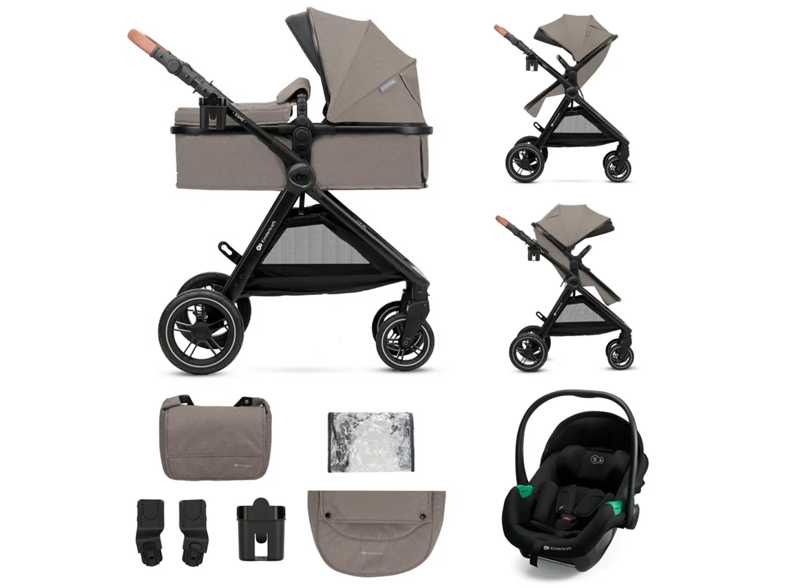 Carrito Multifuncional 3 En 1 Kinderkraft Esme Pro (beige)