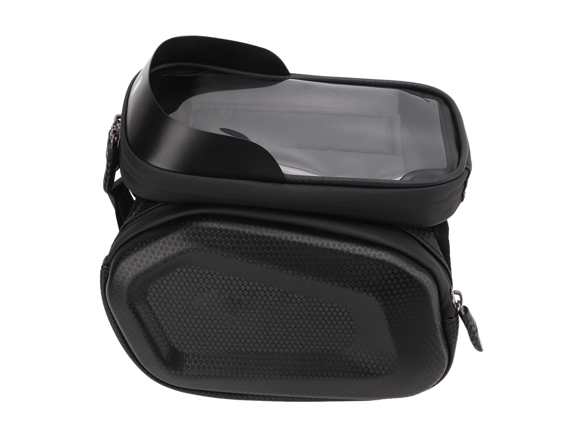 Bolsa Para Quadro De Bicicleta Com Capa Solar Transparente Impermeável Pu Couro Para Celular Até 7.2 Polegadas