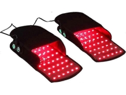 Zapatillas de terapia de luz roja infrarroja para el alivio del dolor neuropático de pies con luces LED.