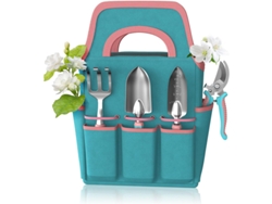Kit de ferramentas de jardim com 6 peças, conjunto de presente para jardim resistente à ferrugem com bolsa de armazenamento durável