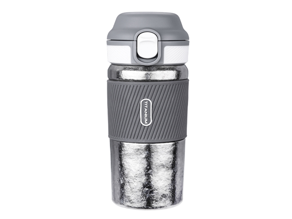 Botella Térmica Deportiva De Titanio De 380 Ml Con Correa De Silicona Para Ciclismo, Senderismo Y Viajes.