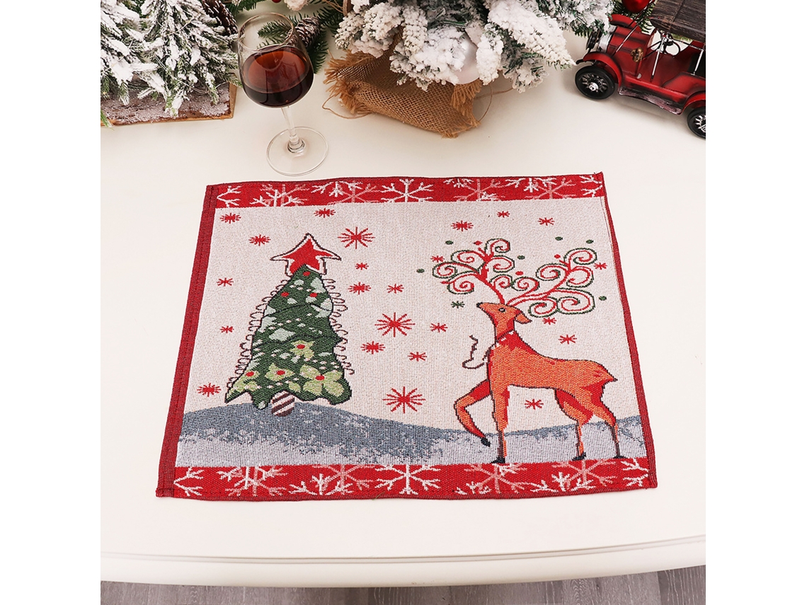 Servilletas Navideñas Decorativas, Resistentes Al Calor, Lavables, Para Mesa De Comedor - Navidad