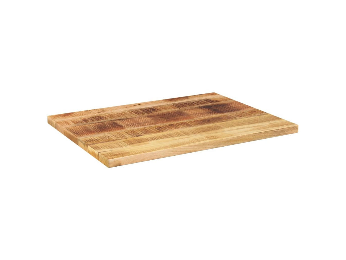 Tablero De Mesa | Superficie De Mesa | Tablero De Escritorio Rectangular Madera Mango Rugosa 90x60x2,5 Cm Wsd16637