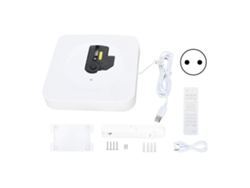 Reproductor De Cd Portátil De Pared Con Mando A Distancia Y Bluetooth Para Decoración Del Hogar (ue)