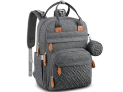 Bolsa Mamá Madre y Bebé CUICH Mochila para Cambio de Bebé, Bolsa para Pañales con Cambiador Gris Oscuro CUICH