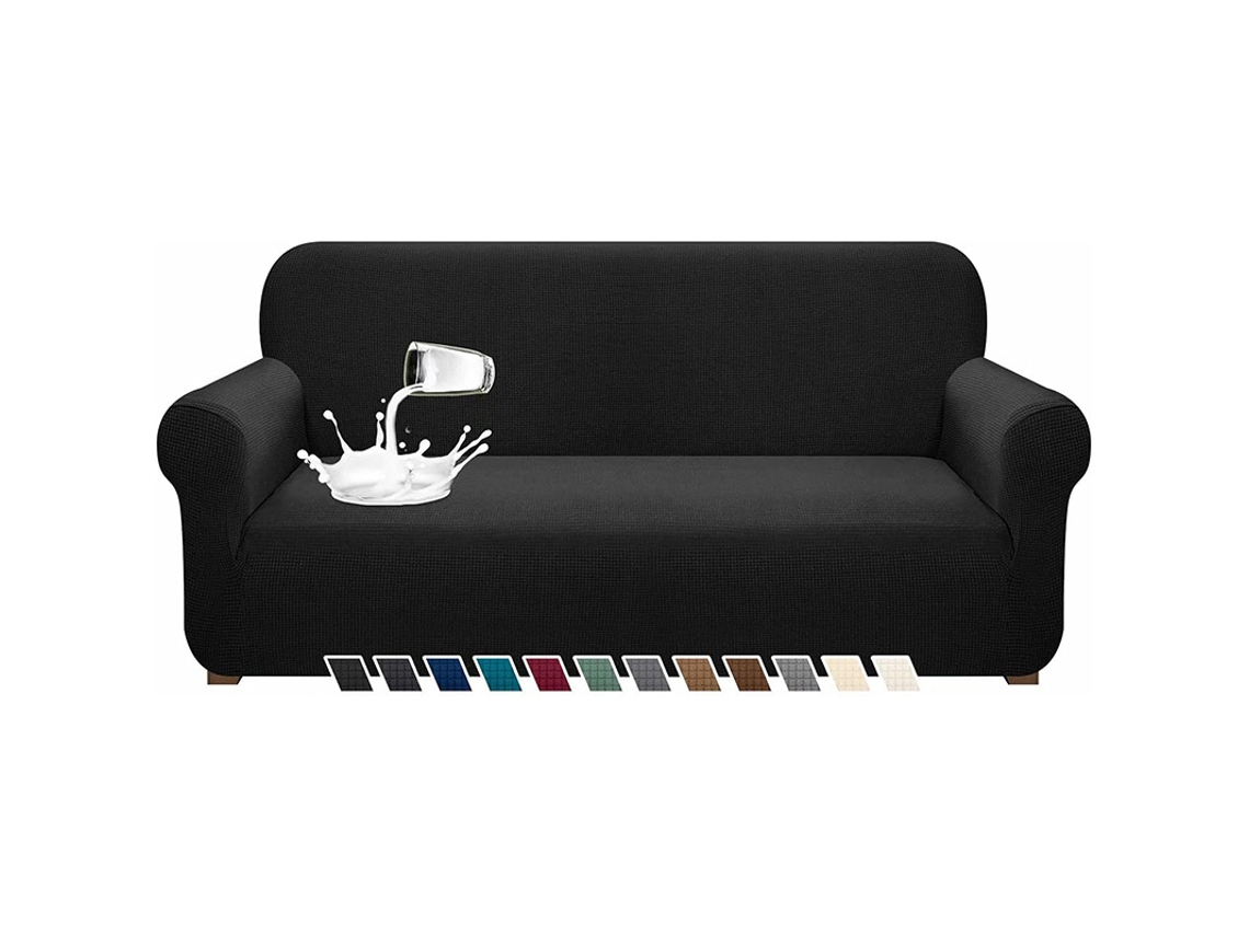Capa para Sofá Capa Elástica Impermeável Elastano Preto (130/180 cm)