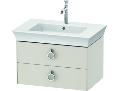 DURAVIT Tulip blanco, mueble de baño colgado en la pared, ancho 684 x fondo 458mm, con 2 cajones, con tirador, WT43510