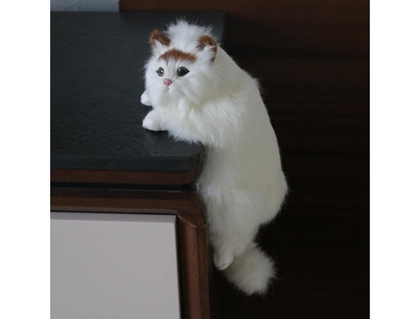 Simulación de Piel Realista Felpa Gato Muñeca Modelo Animal Amarillo A La Derecha