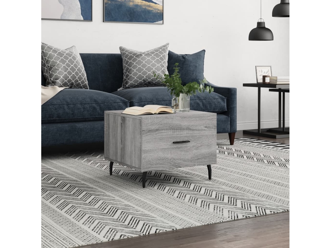 Mesa De Centro | Mesa De Café | Mesa De Salón Madera Contrachapada Gris Sonoma 50x50x40 Cm