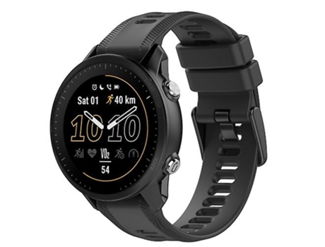 Correa para Garmin Fenix 6 Pro GPS 22 mm Correa de reloj de silicona de color sólido negro VENISYMLIS