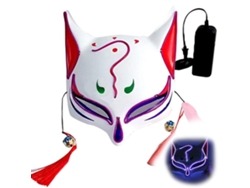 Vlola-máscara Led Para Halloween Disfraz Carnaval Fiesta Decoración Props Traje Cosplay
