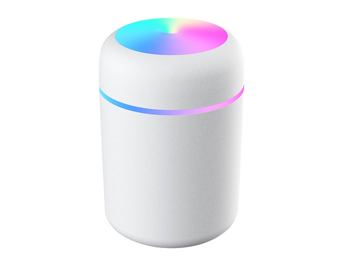 Humidificador silencioso de 1 botón, niebla fina, para aromaterapia con luz, 300 ml