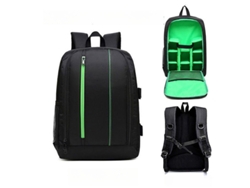 Mochila para cámara de gran capacidad, impermeable y resistente al desgaste, color verde grande.