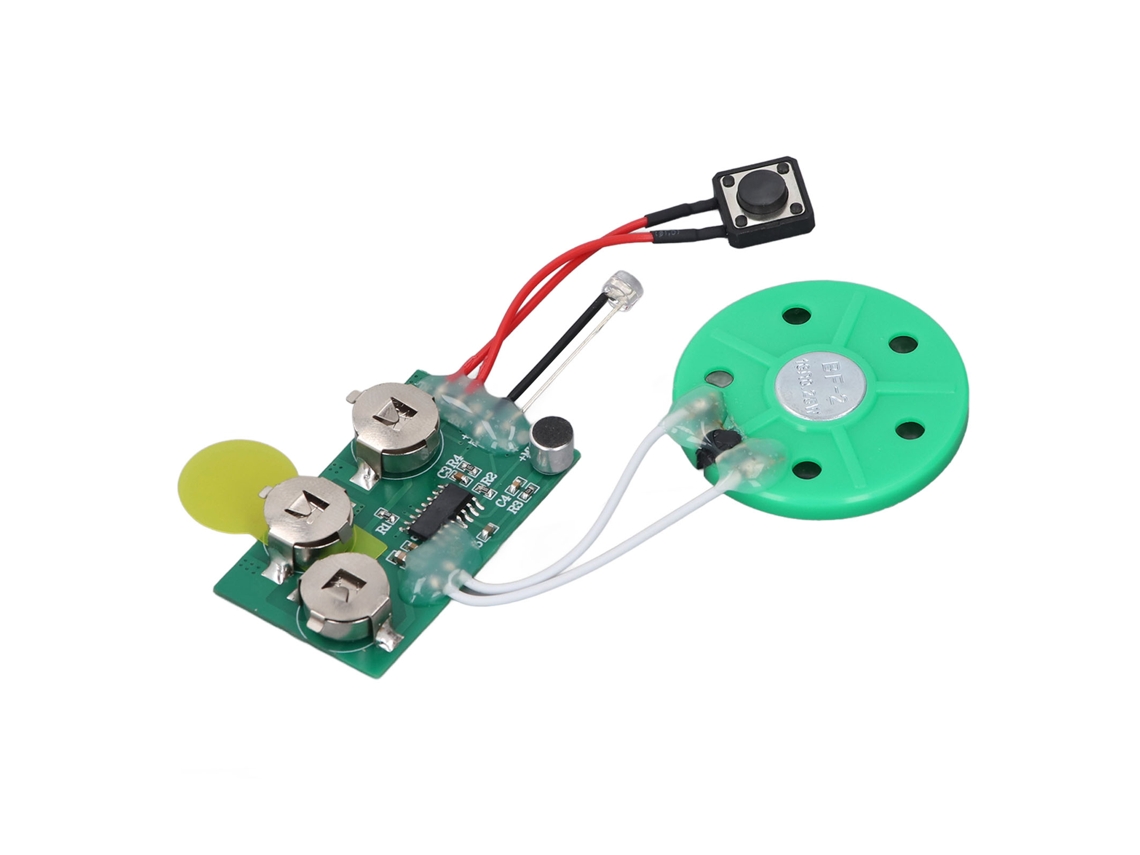Módulo Gravador De Som Com Sensor De Luz 4 Minutos Para Cartão De Saudação Diy Loop Play
