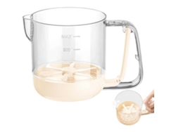 Batidora de mano, vaso medidor graduado para crema, Batidora de mano multifuncional Mdug (blanca)