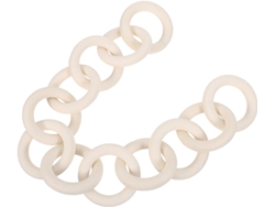 Guirnalda Decorativa Cerámica Blanca 12 Eslabones Pequeños Cadena Rústica Decoración Hogar Adorno Colgante