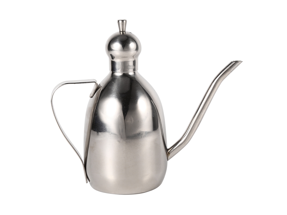 Botella de aceite de oliva de acero inoxidable de 0,35 l con boquilla antigoteo para cocina y mesa | Sin marca