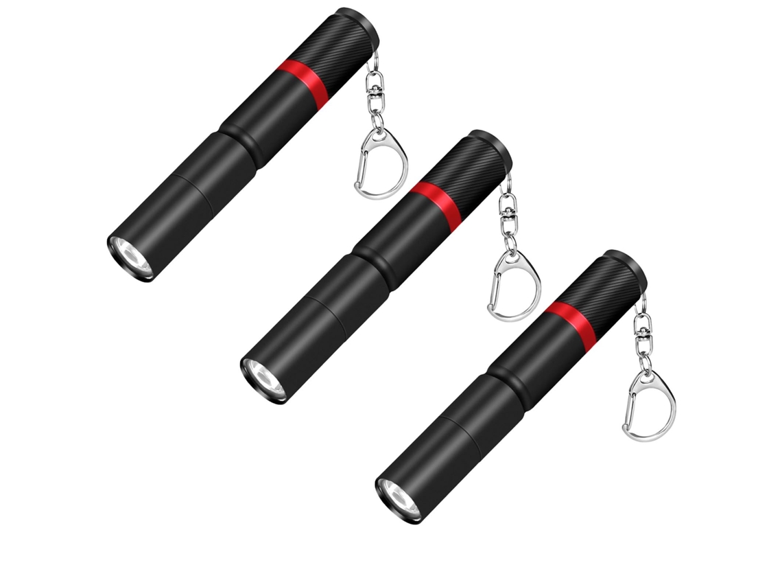 Paquete De 3 Mini Linternas Led Pequeñas Con Llavero, 1 Modo, Linternas Edc Portátiles Pequeñas (para Uso Diario), Linterna Flash Para Regal