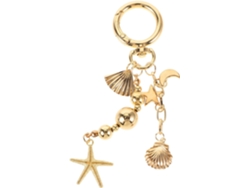 Llavero Forma Estrella Aleación Chapada Ligero Agradable Tacto Elegante Accesorio Bolso Coche Mar Zinc Oro Al