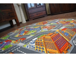 Alfombra Infantil Carreteras Big City Círculo Gris (circulo 200 cm)