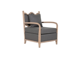 Poltrona FIR em poliéster cinza escuro, 70x70x88cm (ALEXANDRA HOUSE LIVING)