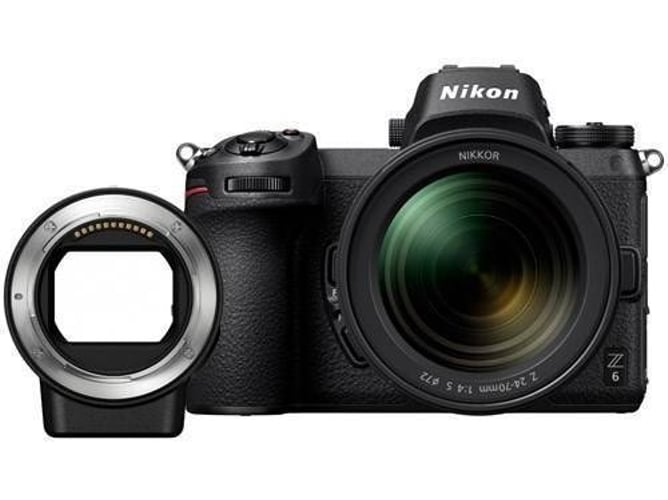 Cámara Mirrorless NIKON Z6 24-70MM + ADAPT (24.5 MP - Sensor: Full-Frame - ISO: 100 a 51 200)
