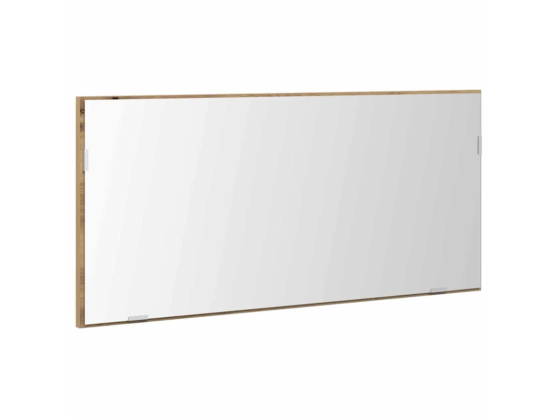 Espejo con tiras de luces LED, roble artesanal, 80 x 37 cm, HARLANV1