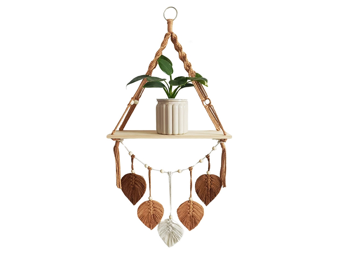 Estante de pared con jarrones para tapices, decoración de estilo nórdico