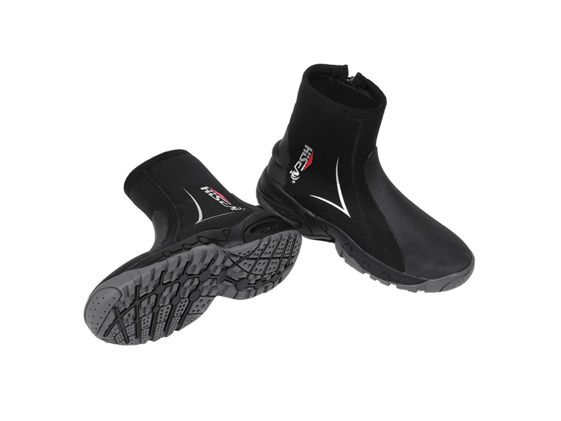 Botas de buceo de neopreno de 15 mm con cierre lateral antideslizante.