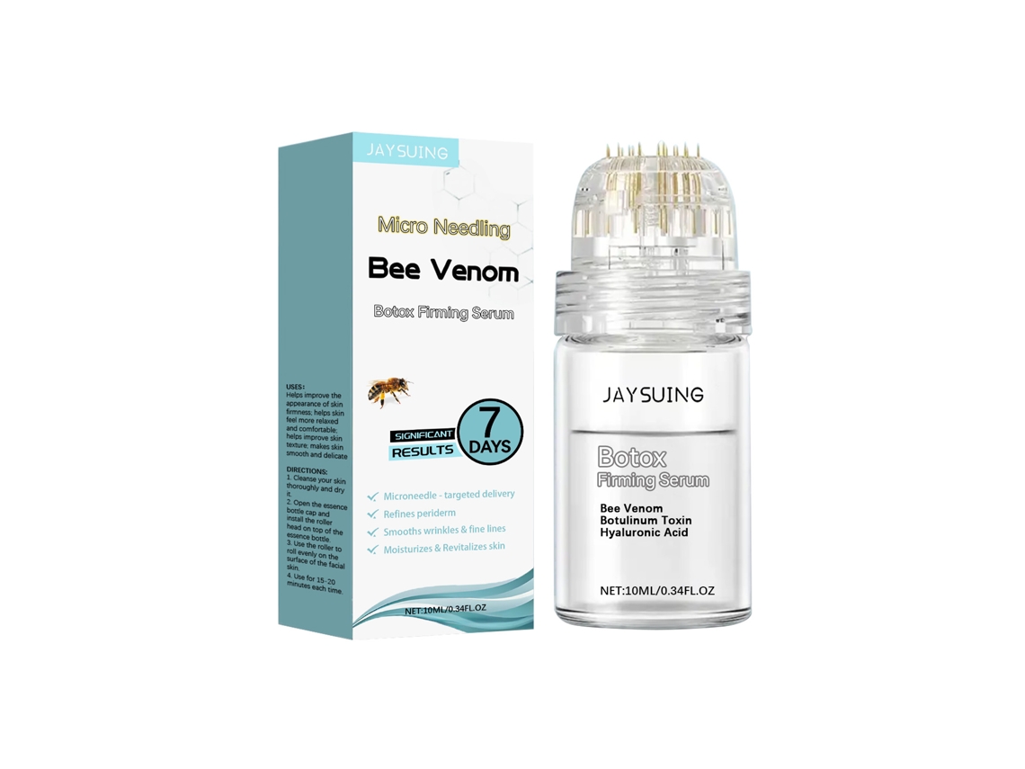Suero de veneno de abeja con microagujas para reafirmar la piel.