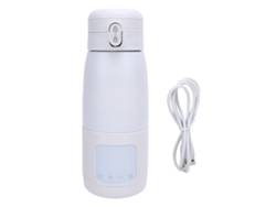 Calentador De Leche Portátil Inalámbrico Con Batería Recargable, Control De Temperatura De 37℃ A 55℃, Tamaño Ideal Para Viajes O Para El Coche, 350 Ml.