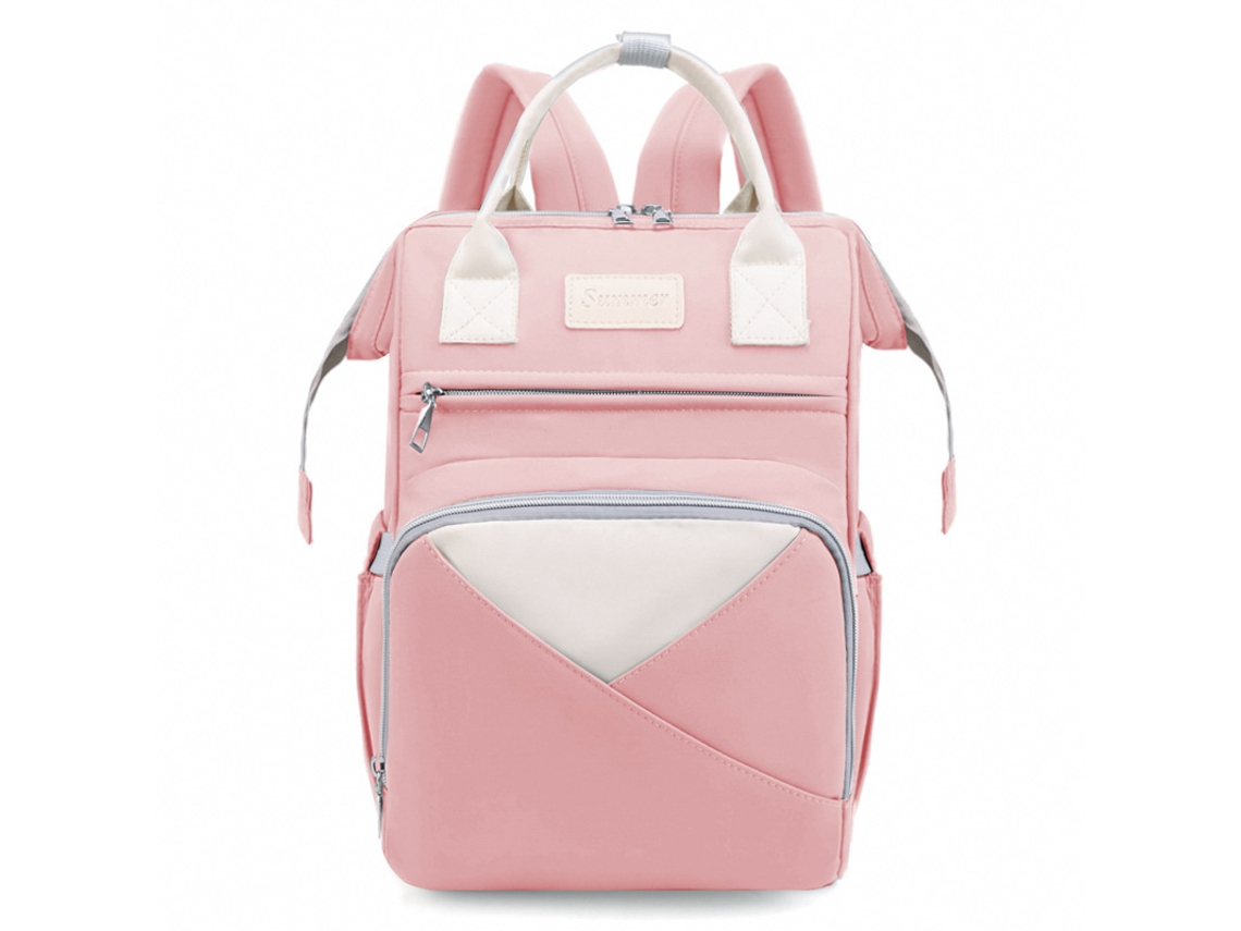 Mochila De Maternidad Czhhmart Ligera Y Espaciosa Para Paseos Rosa