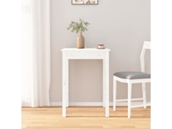 Mesa de comedor de madera maciza de pino blanco de 55 x 55 x 75 cm, DKD HOME DECOR