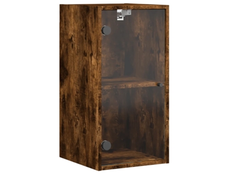Mueble de pared puertas de vidrio roble ahumado VIDAXL (35 x 37 x 68.5 cm)