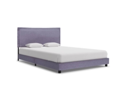 Estructura De Cama Sin Colchón Tela Gris Claro 140x200 Cm