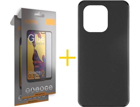 Kit Funda + 2 Protectores de Pantalla Xiaomi Mi 11 5G ACCETEL Liso 6 Negro