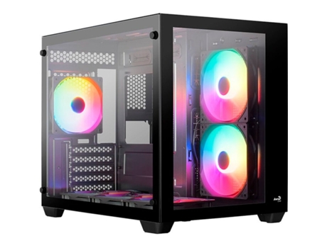 Caja Semitorre ATX AEROCOOL AEROPGSDRYFTMINI-BK (Negro - Multicolor - Mini-ITX - mATX - Mini-Tower)