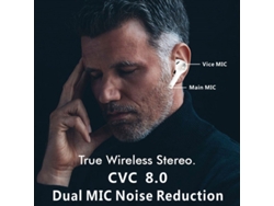 Auriculares Bluetooth True Wireless Hifi Stereo Luetooth Altavoz Llamada de alta definición Compatible con Xiaomi T3 Negro