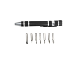 2026-destornillador De Bolsillo 8 En 1 Mini Pluma Magnético Herramienta Mano Para Tornillos Finos Negro