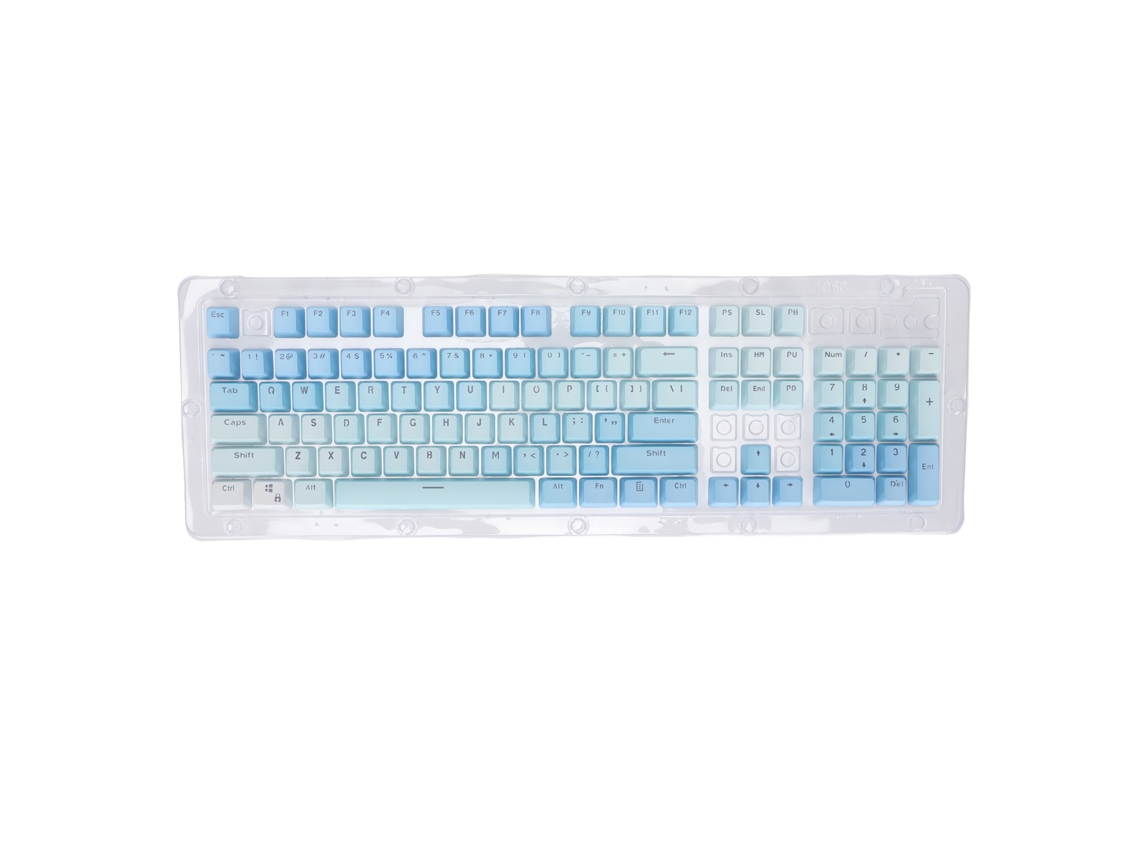 Baoj-2026 Teclas de Teclado 104 Peças Material PBT Translúcido Bicolor Design Ergonômico Acessórios para PC