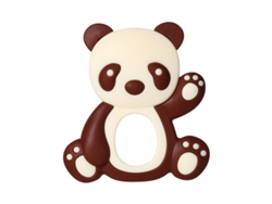 Adorable Chupete De Silicona Con Forma De Panda Para Aliviar Las Molestias De La Dentición (marrón)