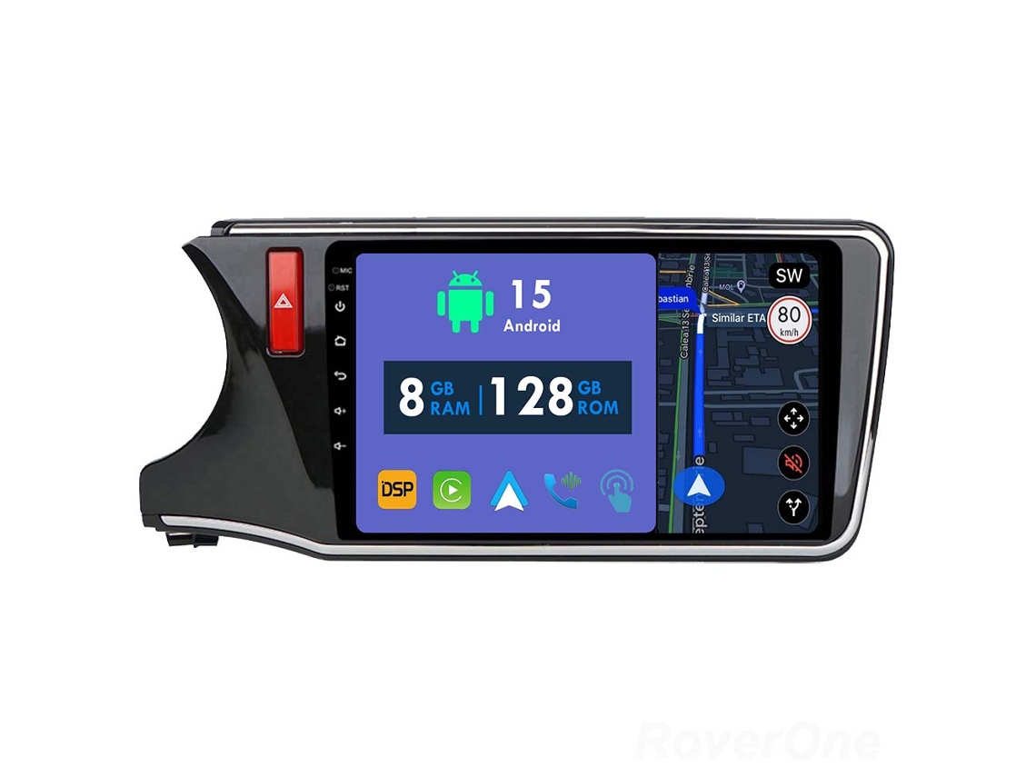 Coche Radio Android Auto Autoradio 8GB RAM 128G ROM CarPlay Navegación GPS Pantalla Táctil RoverOne para Honda Civic 2000 - 2006 