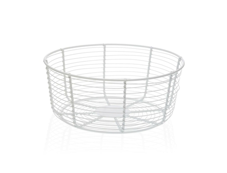 Frutero VERSA Blanco Metal Cerámica Acero 26x11x26 cm
