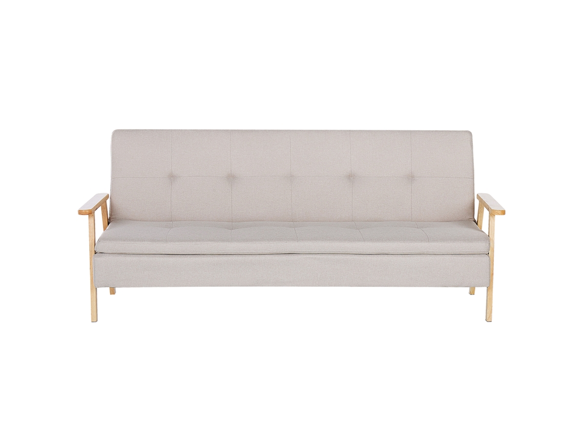 Sofá cama BELIANI Tjorn de Poliéster Beige 204x85x84