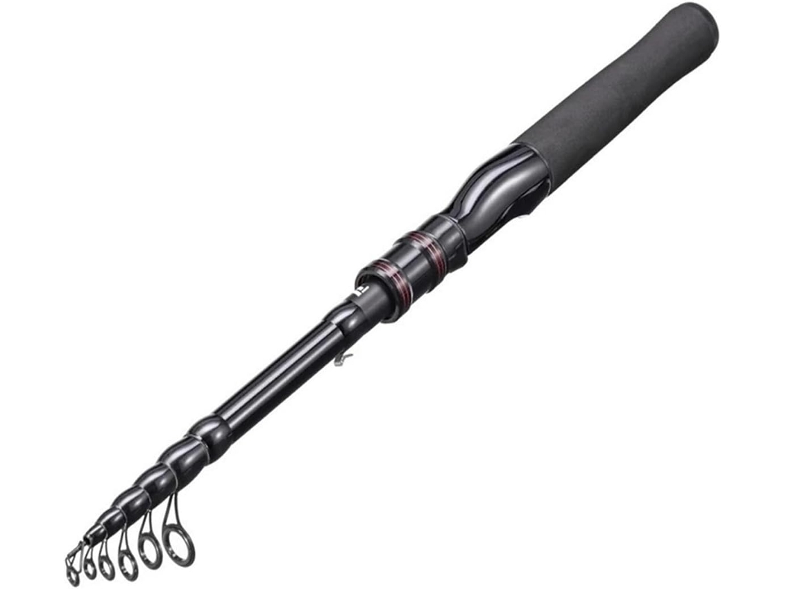 Caña De Pescar, Pesca Mar, Telescópica Fibra Carbono Para Spinning O Baitcasting, Equipo Con Señuelos, Lubi...