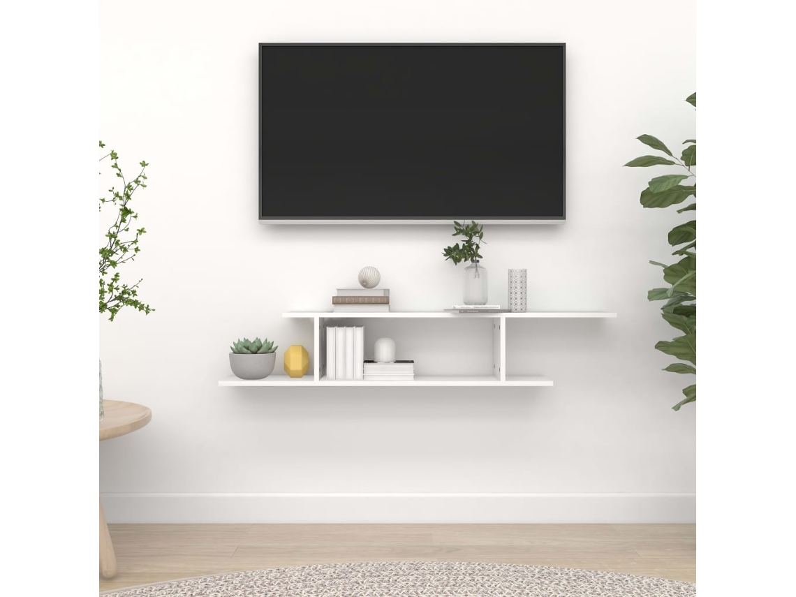 Estante De Pared Para Tv Madera Contrachapada 125x18x23 Cm